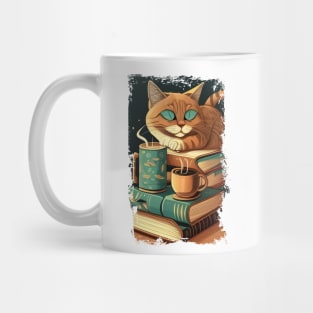 Funny Cat Coffee Reading Book, Catpuccino - Love Cats Mug